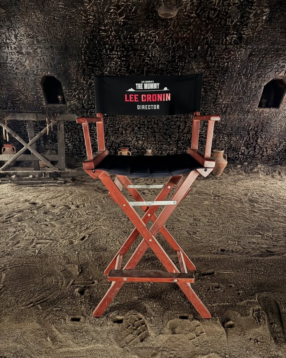     Кадр со съемок фильма «Мумия» (2026) / Фото: соцсети Ли Кронина