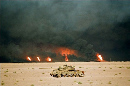 Типичный пейзаж Ирака времен "Бури в пустыне"