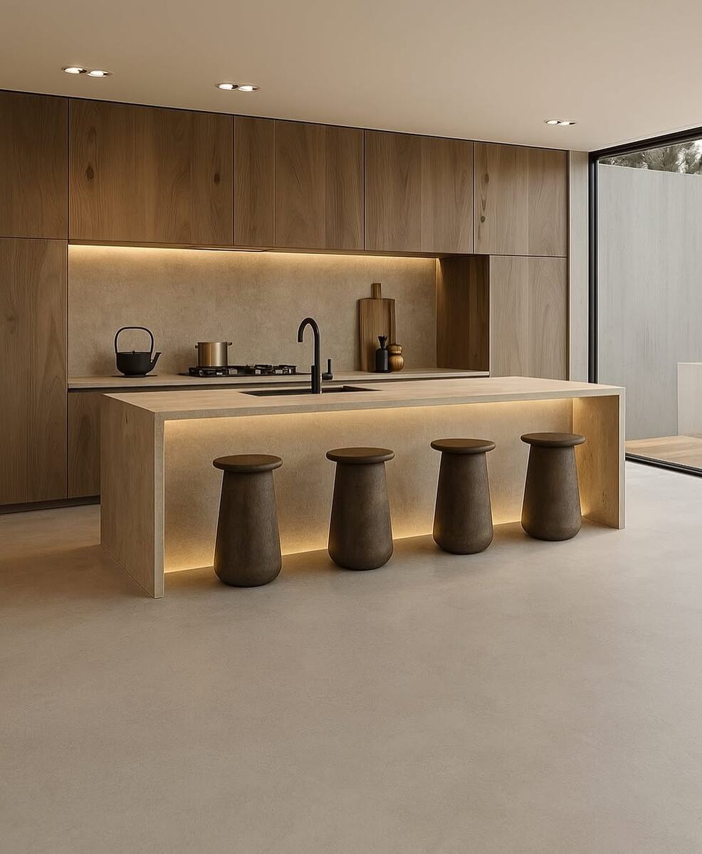 Столешница для кухни из микроцемента