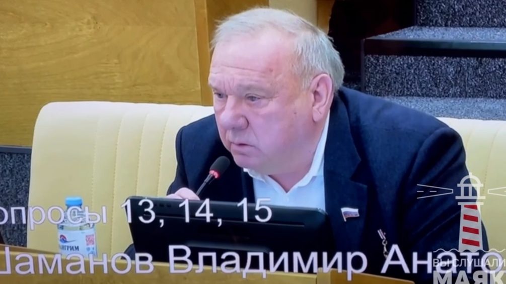   Генерал Шаманов стал единственным в Госдуме, кто выступил против законопроекта о переименовании казачьих станиц в Чечне. Фото: кадр видео