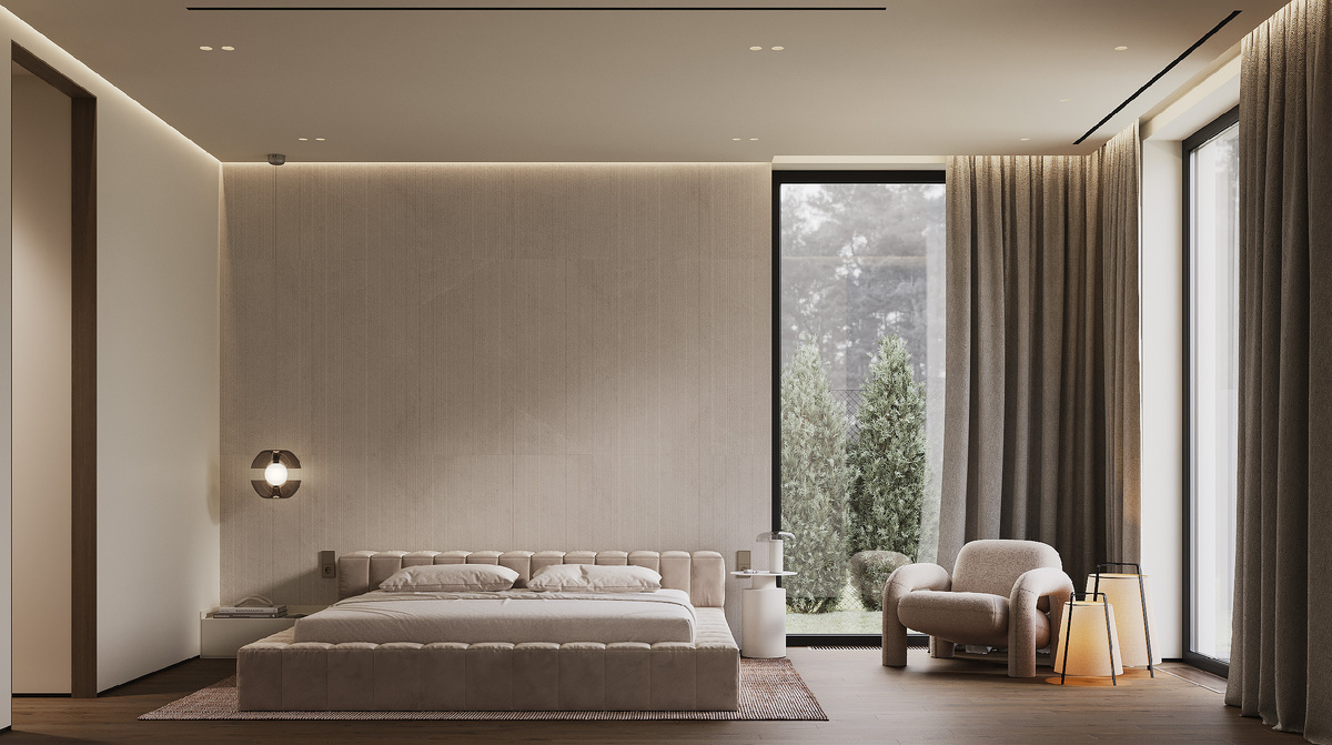 Дизайн интерьера спальни от студии Homespro. Дизайнер Валерия Барг