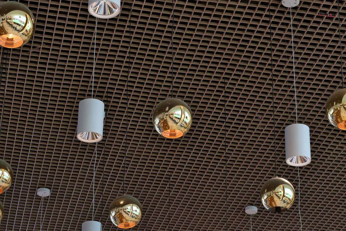 Грильято Классический RAL 1019 AI, размер ячейки 100 х 100 мм, высота профиля Mini 27 мм