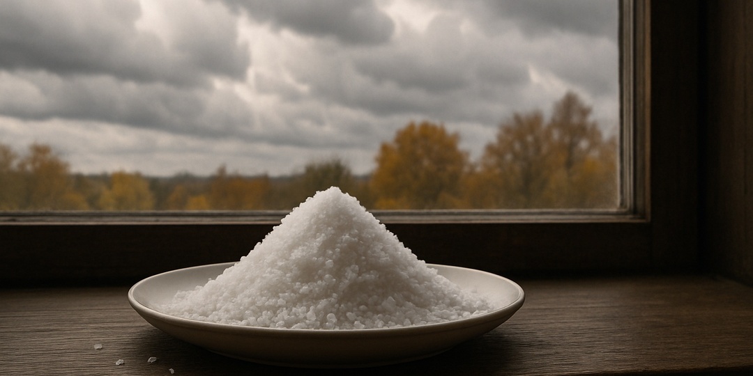 Почему осенью и зимой люди ставят на подоконник тарелку с солью