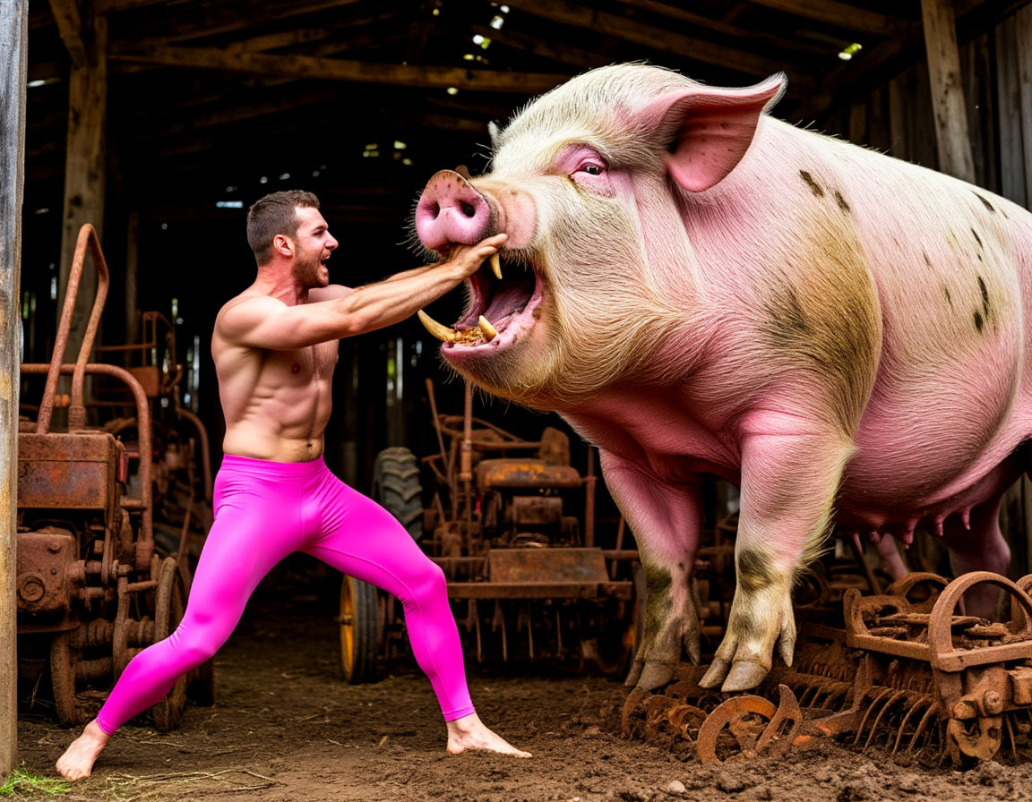 Суровый бой в заброшенном сарае