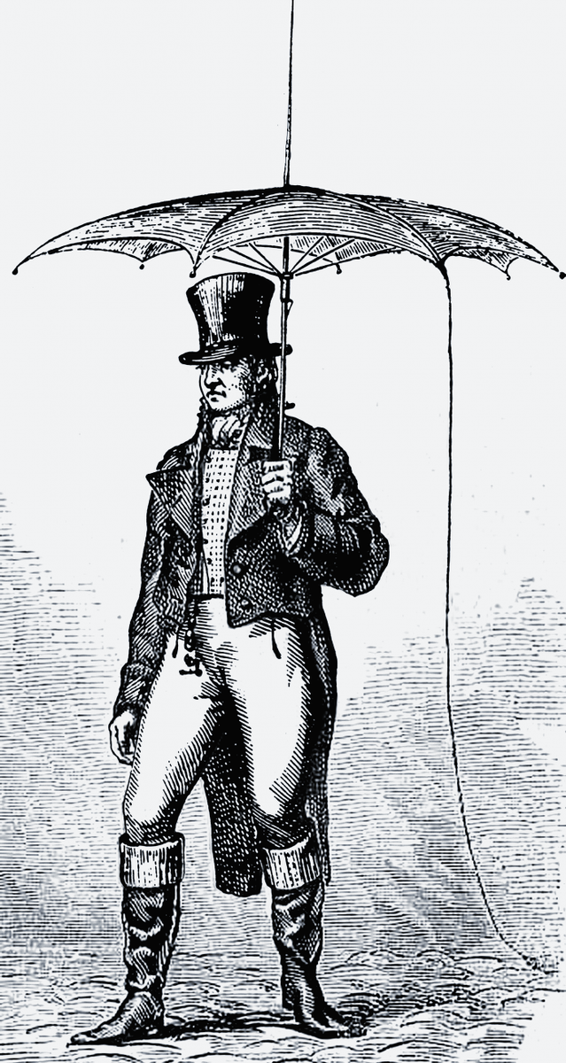 Мужской зонт с громоотводом