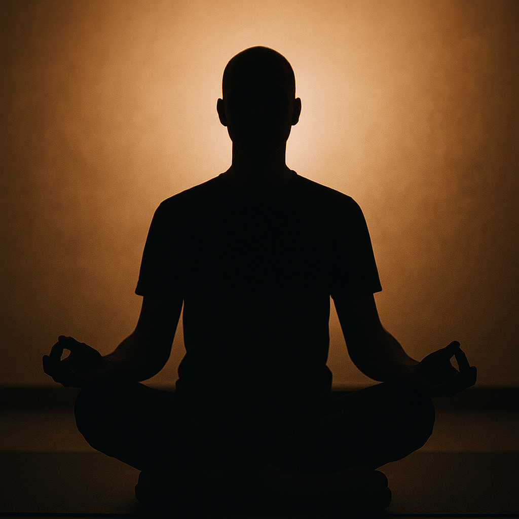 Медитация в тишине символизирует поиск внутреннего спокойствия
