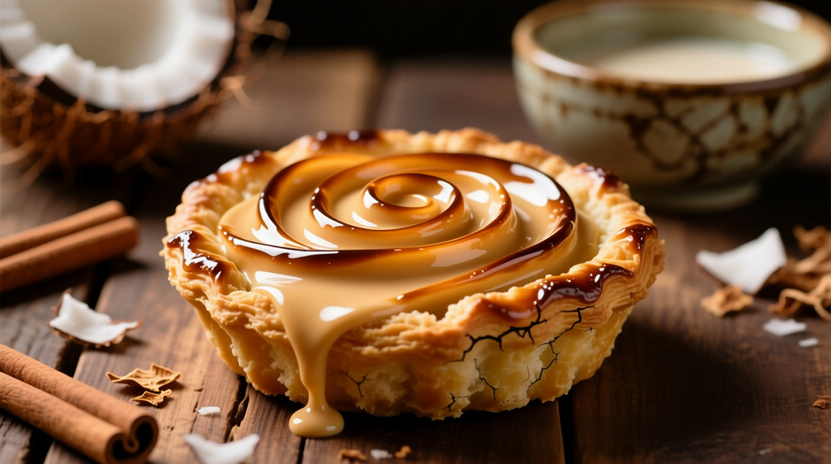 Корзиночка с кремом из кокосового молока