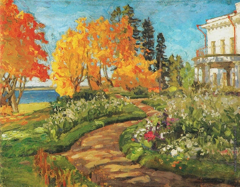 Станислав Жуковский. Осень в усадьбе. 1906 год.