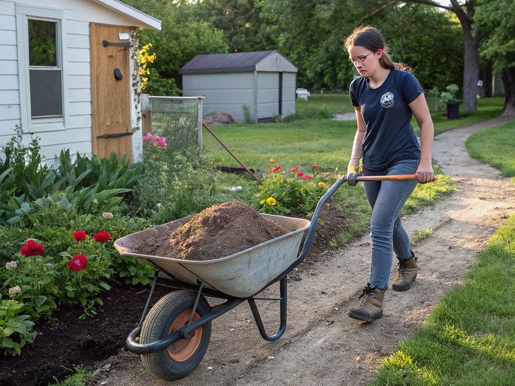     Сажать можно и нужно осенью - в ближайшие выходные, пока земля ещё тёплая и копается. Фото сгенерировано