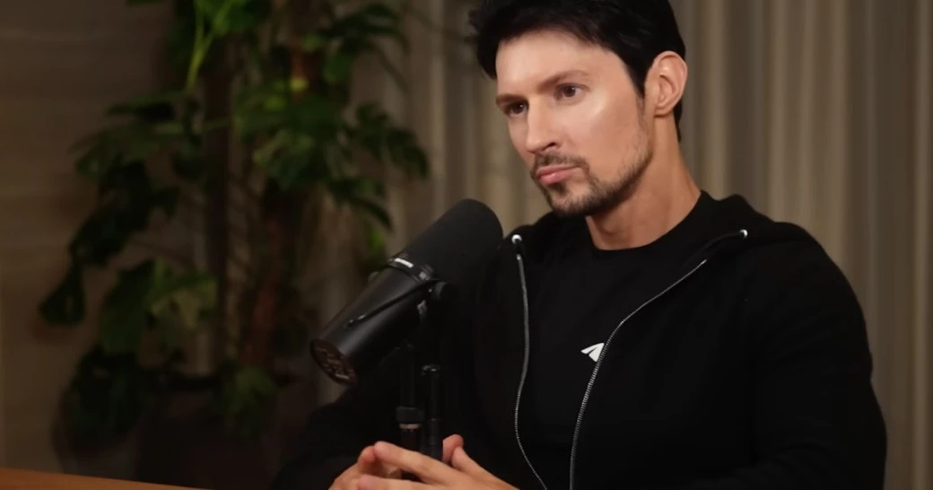 Кадр интервью Павла Дурова для Лекса Фридман