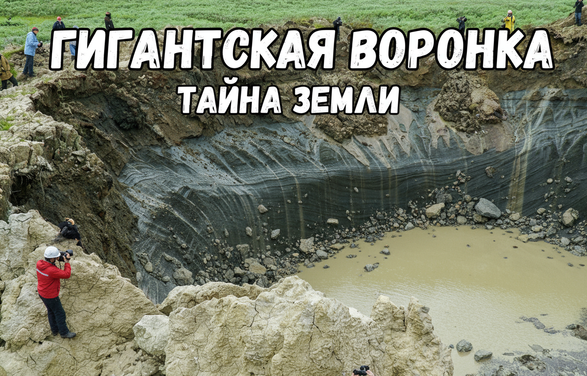 гигантская воронка в Сибири