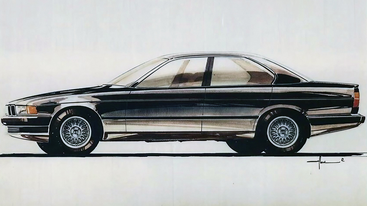 Поисковый эскиз будущей «пятерки» Е34 от Эрколе Спада