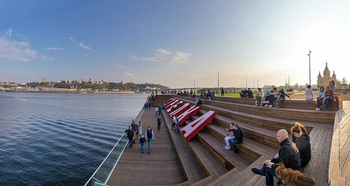 Набережная Стрелка Нижний Новгород