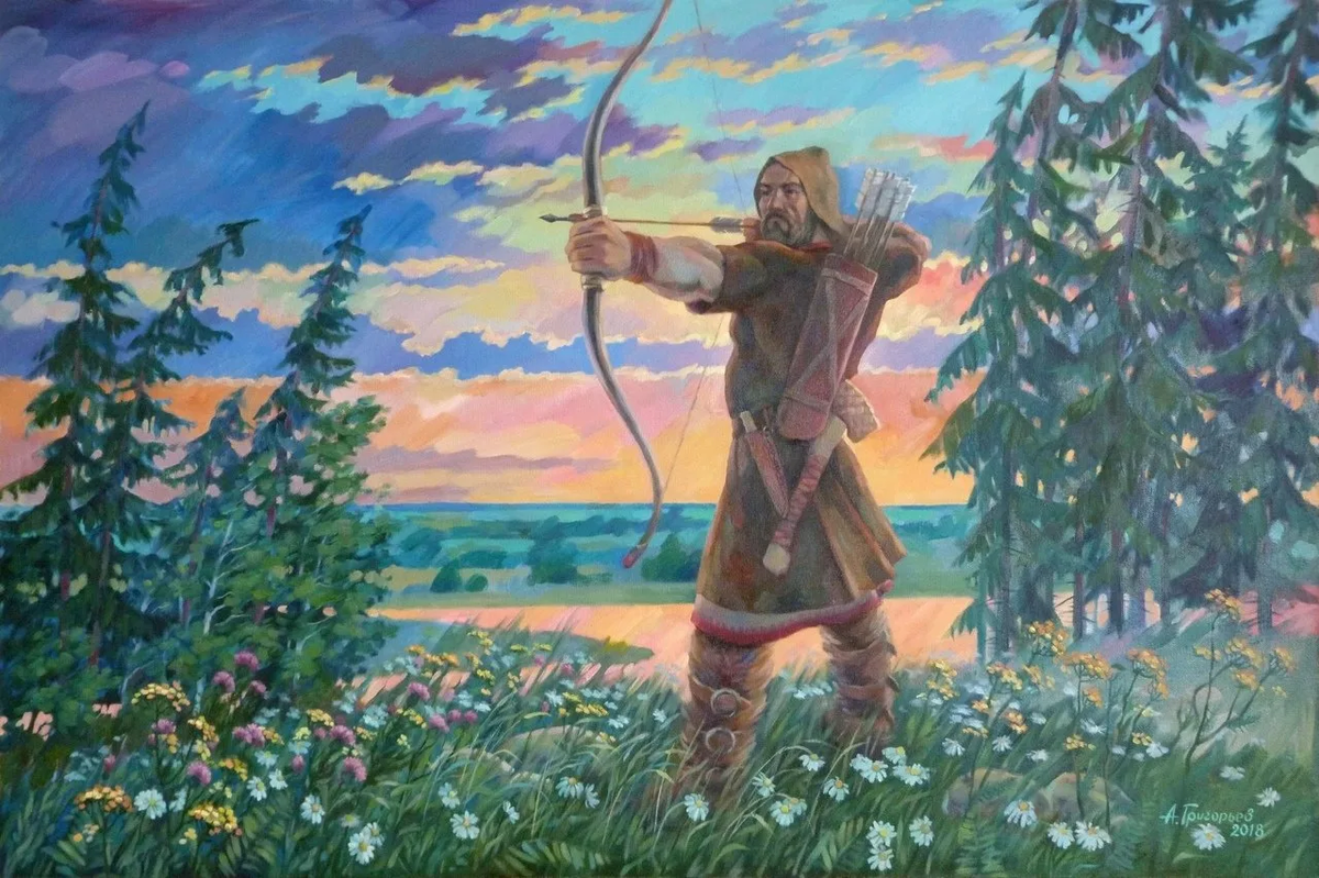 Финно-угорские воины в представлении художника. 