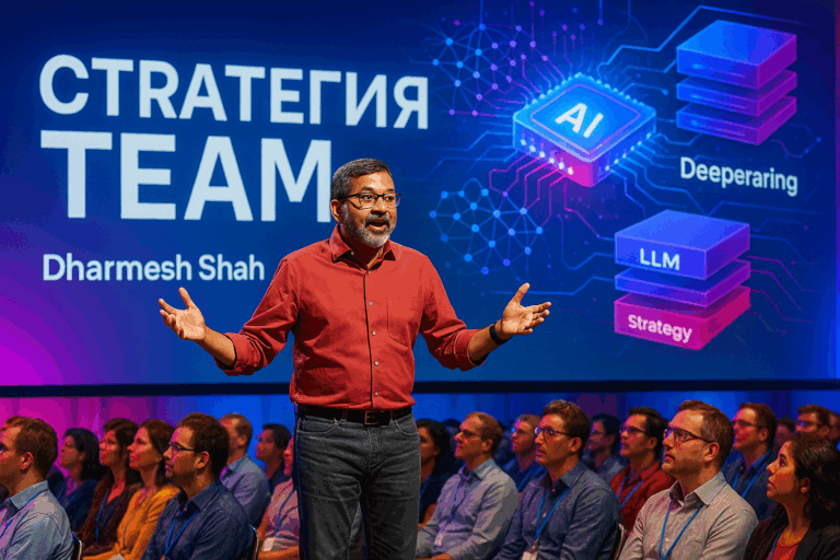    Конференция INBOUND с Дхармешем Шахом о трансформации ИИ и стратегии TEAM для конкуренции с генеративным ИИ и LLM моделями.