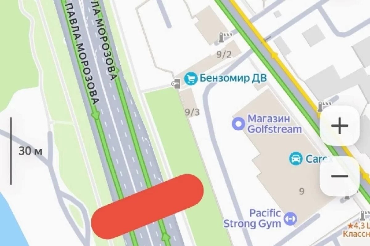    В Хабаровске на неделю из-за работ ограничат движение на Павла Морозова