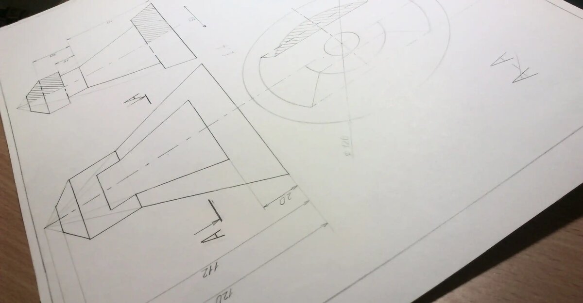 Чертеж 1-курсника в МГТУ