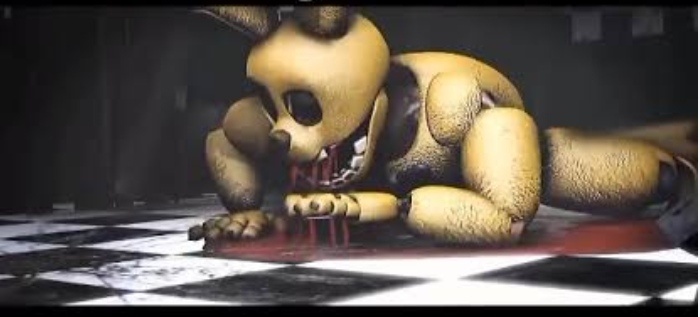 <Я всегда возвращаюсь!> сказал Уильям Афтон (фиолетовый парень, убийца детей во fnaf) и упал в кровявом костюме Пружиного Бонни на пол! Умер он от аниматроников (роботов животных одержимами душами детей) разрушил их и из них вылетили души детей (которых он убил , в костюме Пружиного Бонни). Он нашёл пружинный костюм Пружинного Бонни и одел его, но помещение было с дырами и из-за этого капли попали на костюм и он умер. Так же и со мной я снова вернулся на канал и выложил новый ролик посмотрите!! 