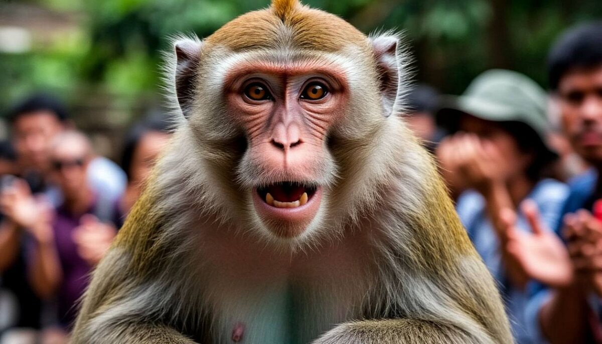 🐒 Огромная ОБЕЗЬЯНА напала на людей в парке! 😱😂