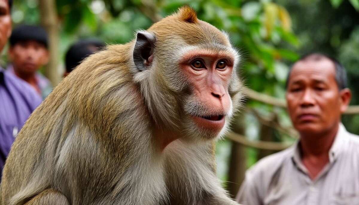 🐒 Огромная ОБЕЗЬЯНА напала на людей в парке! 😱😂