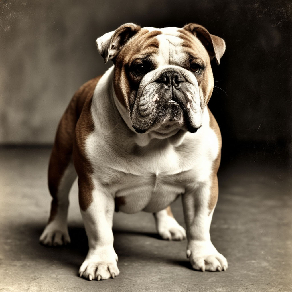 Он держал на цепочке дьявольское отродье — бульдога, передние лапы которого, расположенные одна от другой на расстоянии одной таксы, были незнакомы друг с дружкой. 