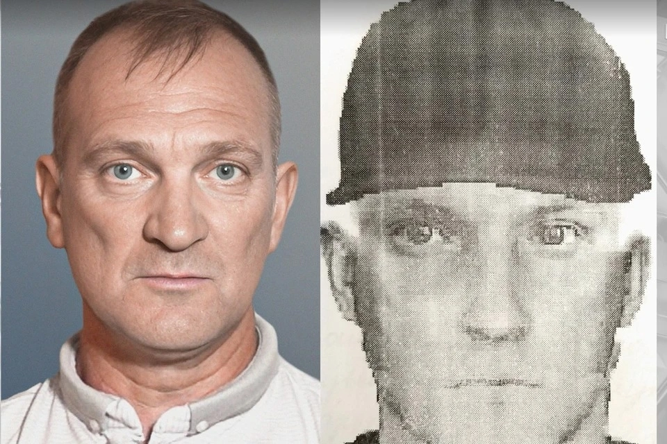 Алексей Корочкин и фоторобот из уголовного дела. Кадр из передачи «Малахов»