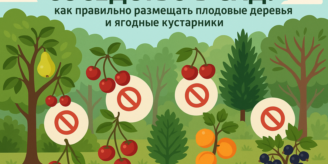 Как правильно размещать плодовые деревья и ягодные кустарники в саду
