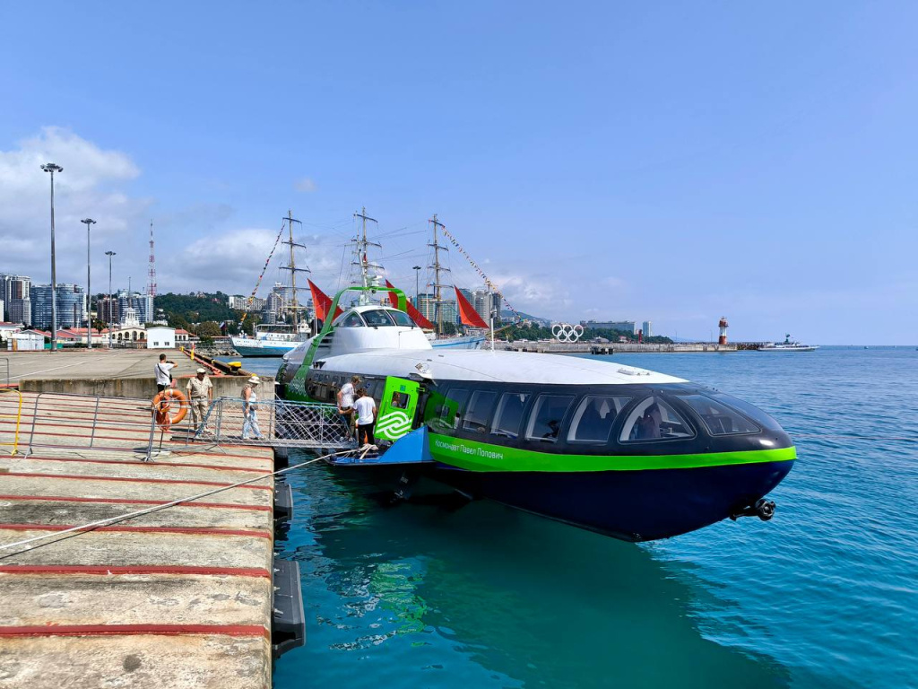 СПК "Космонавт Павел Попович" отправилось в тестовый рейс из Сочи в Сухум / Фото: "Росморпорт", ФГУП  📷
