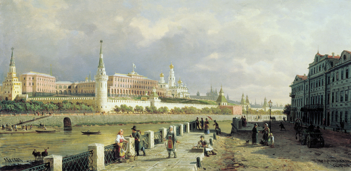 Картина "Вид Московского кремля", 1879 год, художник Верещагин В. В.