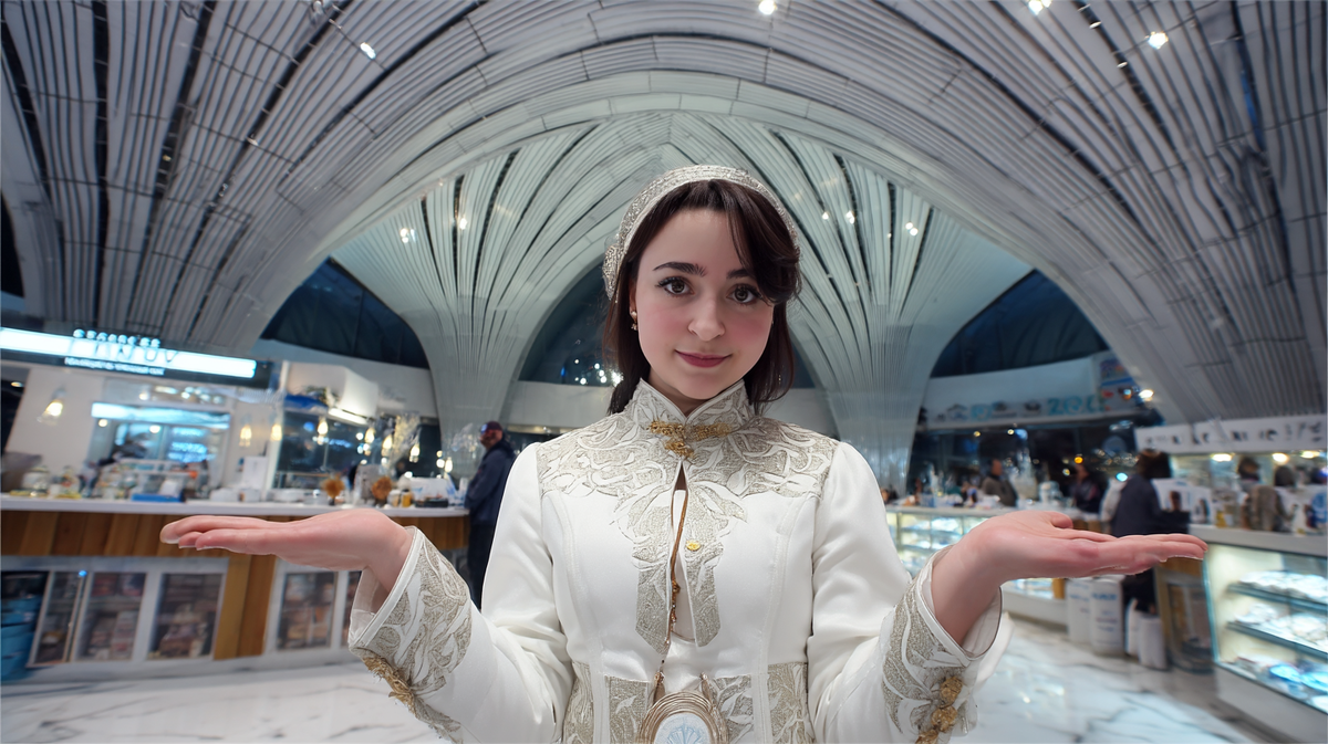 «Улыбающаяся девушка в традиционном китайском наряде на фоне современного интерьера — символ изучения китайского языка и культуры. Сколько времени нужно, чтобы заговорить на китайском — реальные сроки и советы для изучающих язык.»