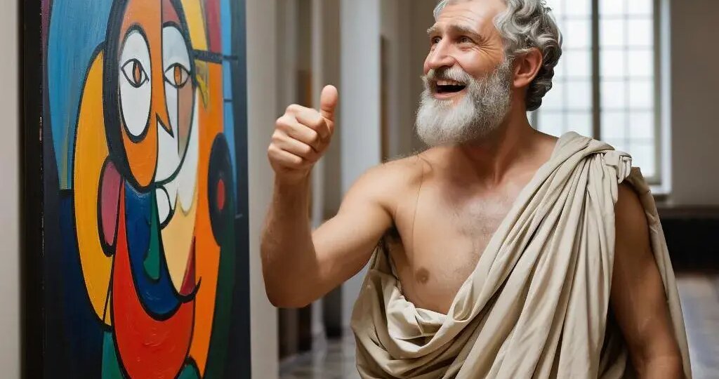 Мое новое развлечение: нейросеть рисует философов в модных образах