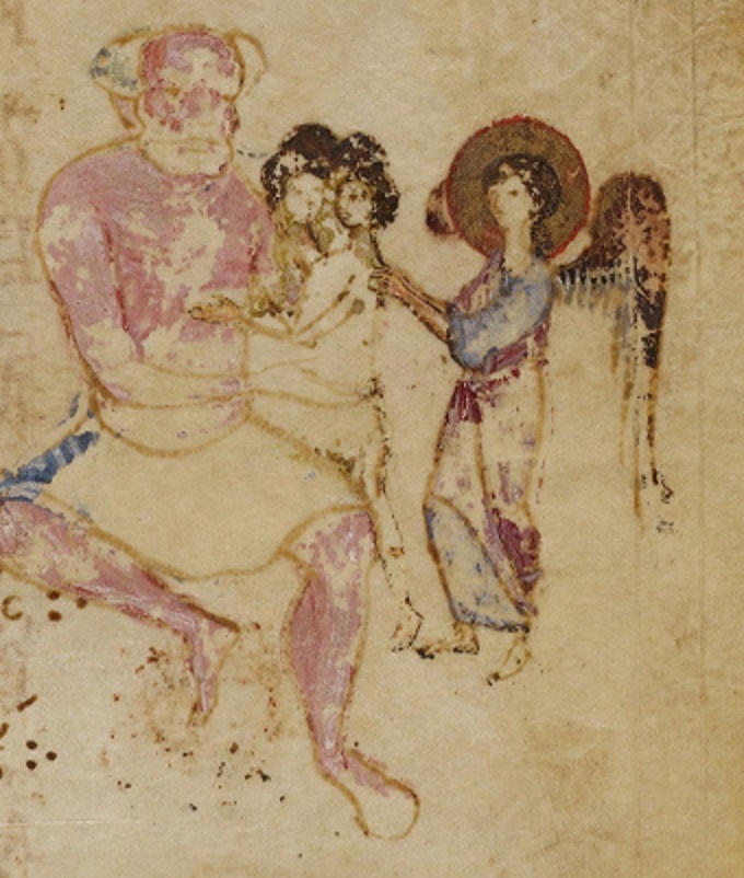 Ад и грешники. 11 в. Феодоровская псалтирь.