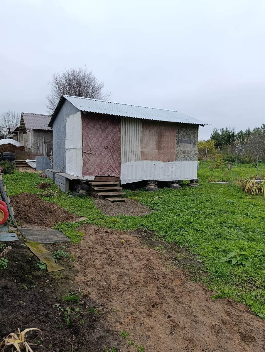 будущая баня с террасой