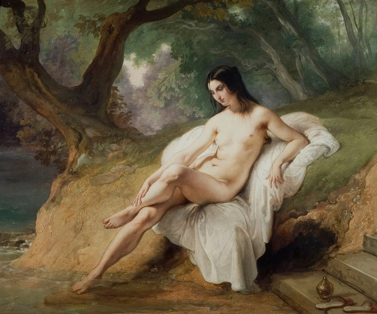 Купальщица. 1844 , 38.6×45.5 см