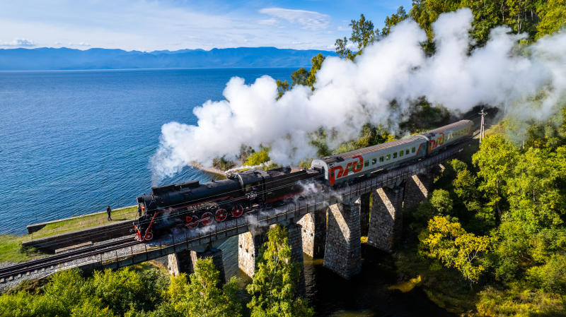 Кругобайкальская железная дорога. Источник фото: официальный сайт РЖД. Доступ по ссылке: https://company.rzd.ru/ru/9407/page/68650?id=52357