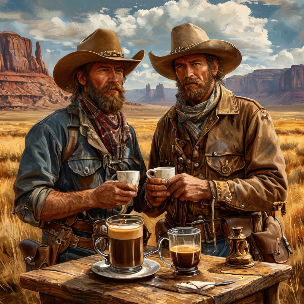 Дикий запад. Кофе и кофейник.