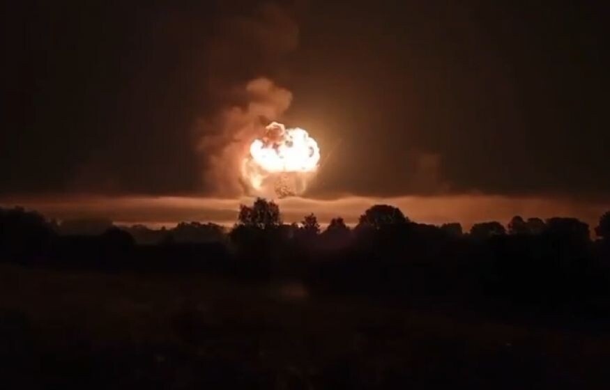 Атака украинских спецслужб на склад в городе Торопец 18 сентября 2024 года.