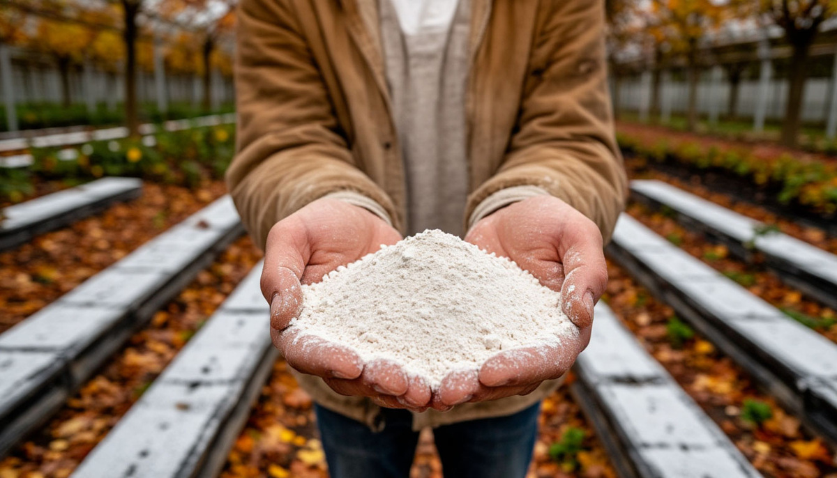    Осенью посыпаю грядки в теплице 1 стаканом этого "порошка" — за зиму почва сама оздоравливается