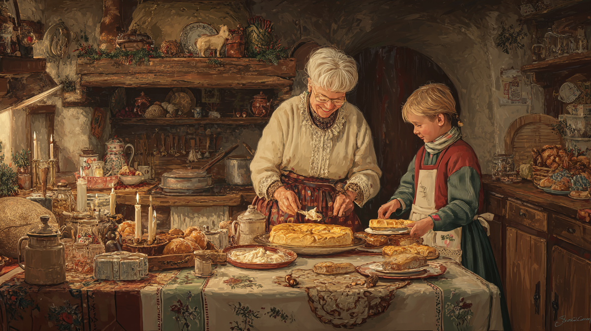 Загорски штрукли на семейном празднике