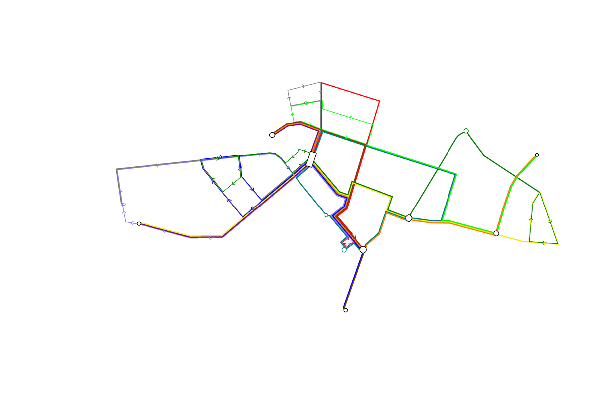 Схема троллейбусных маршрутов с 30.09.1993.