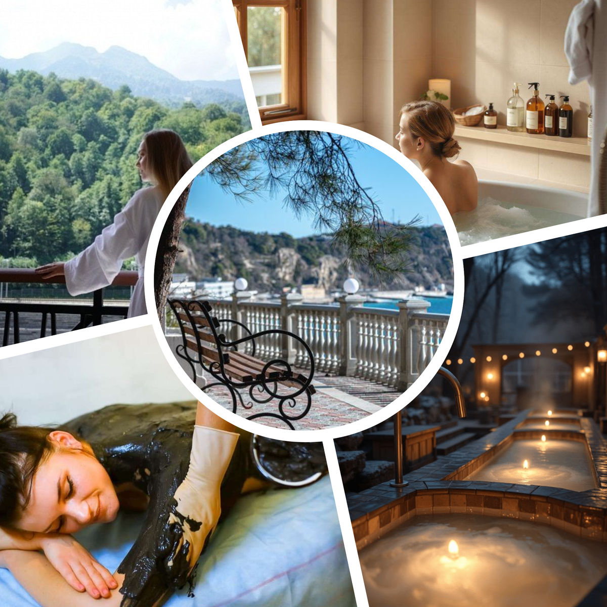 Основные методы лечения: Грязи, Минеральные воды, Радон, Климатотерапия