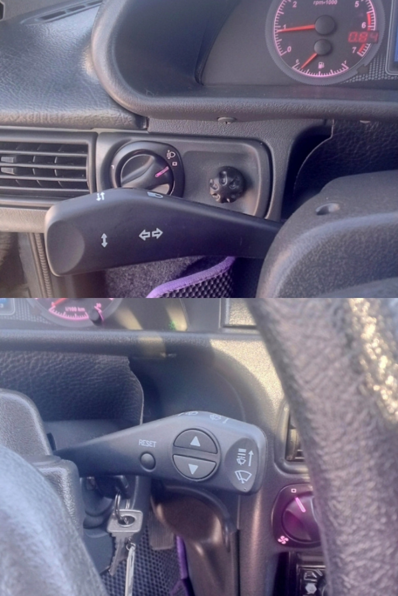 Подрулевые переключатели подошли идеально, всё работает.