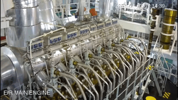 Рисунок 1. Полет шпильки на работающем главном двигателе.