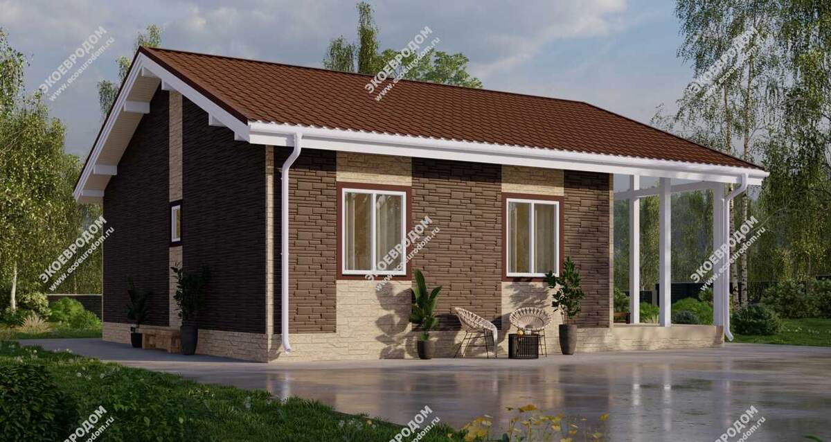 Проект "Дроздово" - уютный дом площадью в 100 кв.м