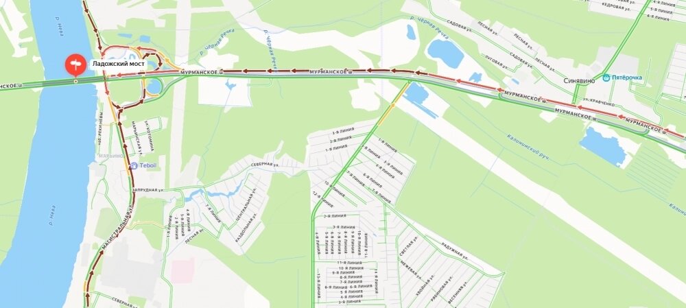    Ситуация на 8 часов вечера 4 октября. Фото: Яндекс карты/ скриншот