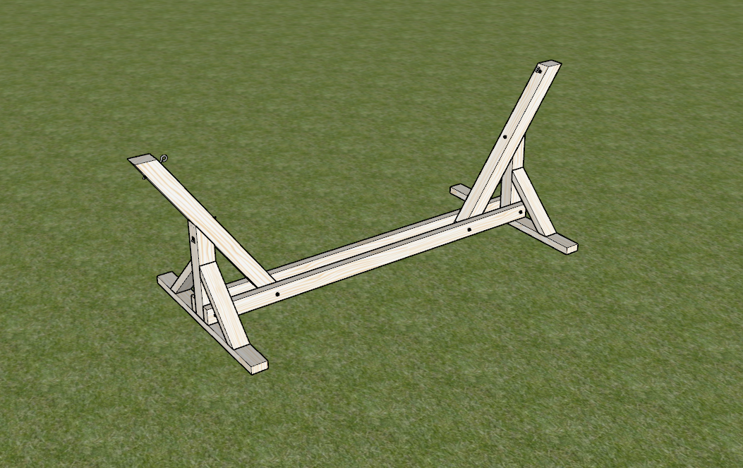 Стойка для гамака из дерева