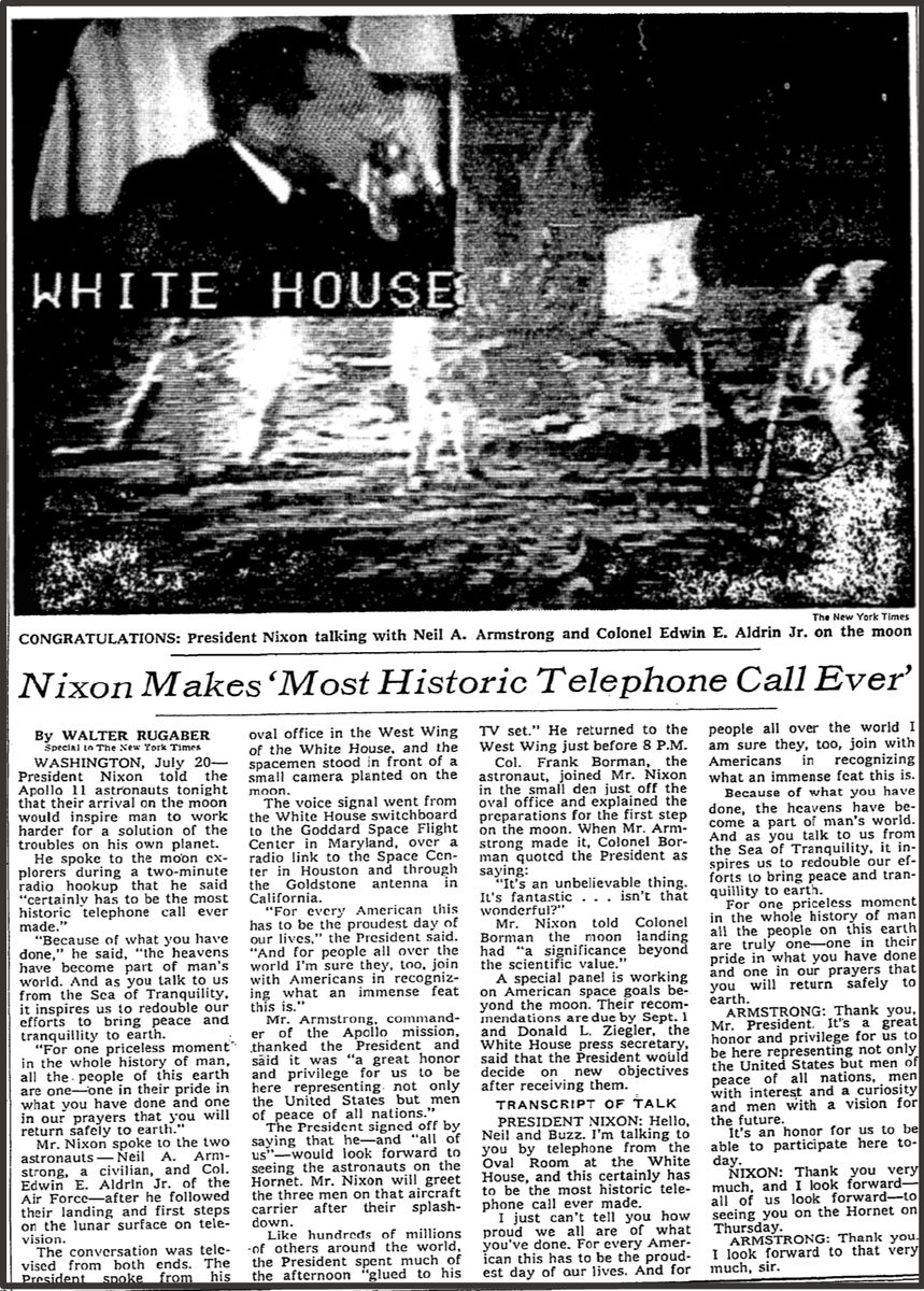 Нью-Йорк Таймс 21 июля 1969 года