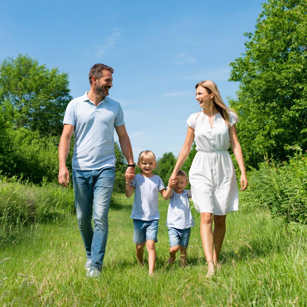 Семья на отдыхе