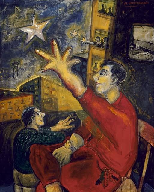 © Эль Хортелано (El Hortelano). Звездный человек. Масло, холст.  162 x 130 см. 1985. Из коллекции художника.