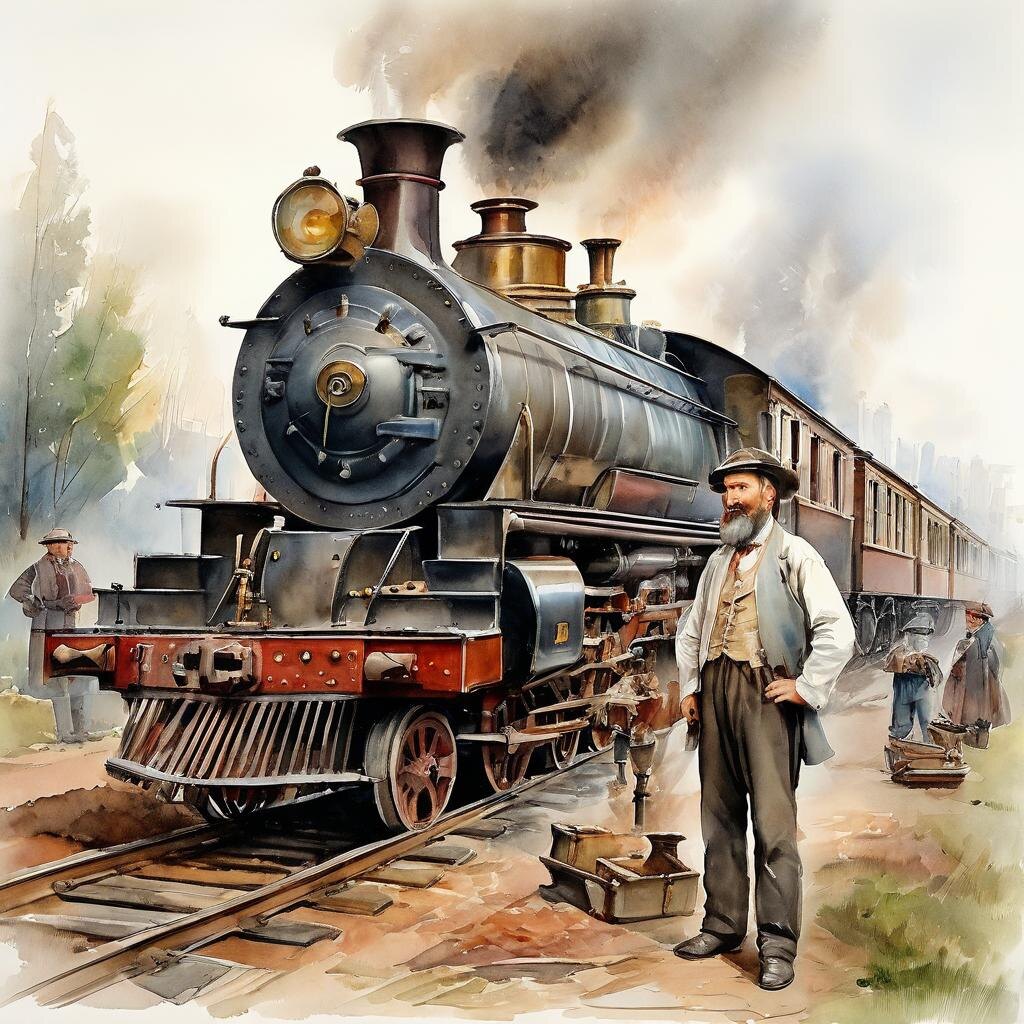 Изображение автора. Паровозы в Российской империи